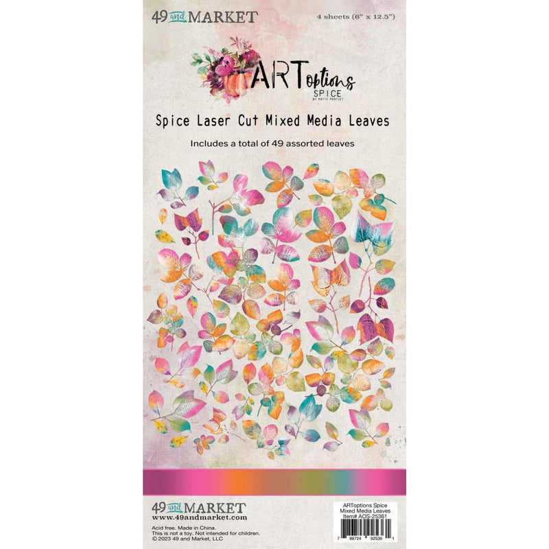 49 & Market - ARToptions Spice Laser Cut Elements - Mixed Media Leaves, AOS25361