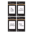 Spellbinders - Upright Italic Holiday Sentiments Press + Foil Bundle, BD-1097
