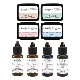 Spellbinders BetterPress Ink Mini Set + Reinkers - Macarons, BD1101 Frank Garcia