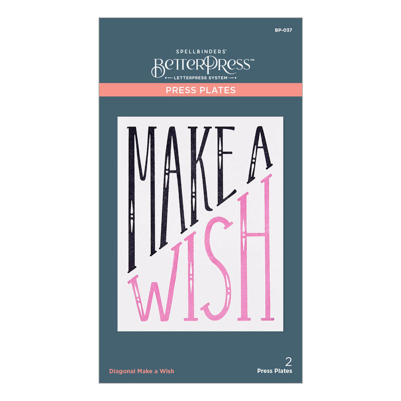 Spellbinders Press Plate - Diagonal Make A Wish, BP-037