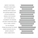 Spellbinders BetterPress Press Plate & Die Set - Merry & Bright Sentiment Strips, BP-049