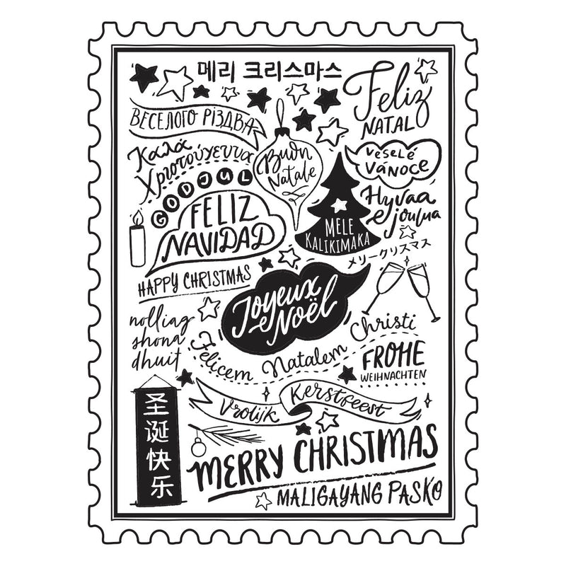 Spellbinders BetterPress Press Plate - Merry Christmas World, BP-070