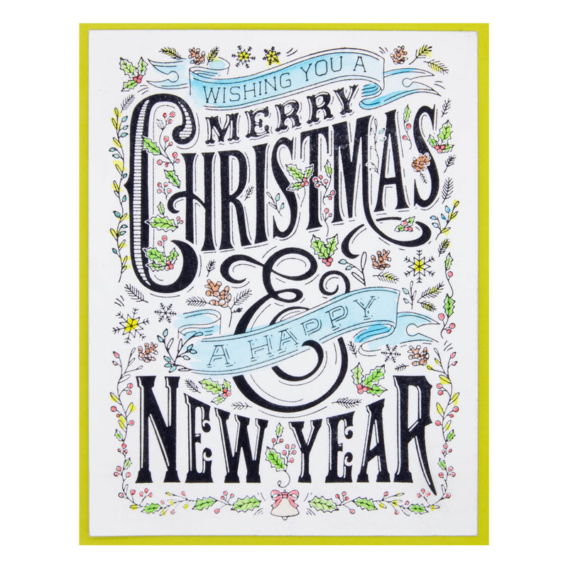 Spellbinders BetterPress Press Plate - Merry Christmas & Happy New Year, BP-072