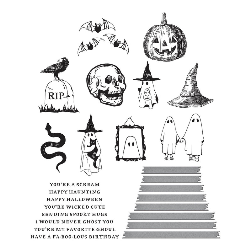 Spellbinders BetterPress Press Plate & Die Set - Halloween Icons, BP-079