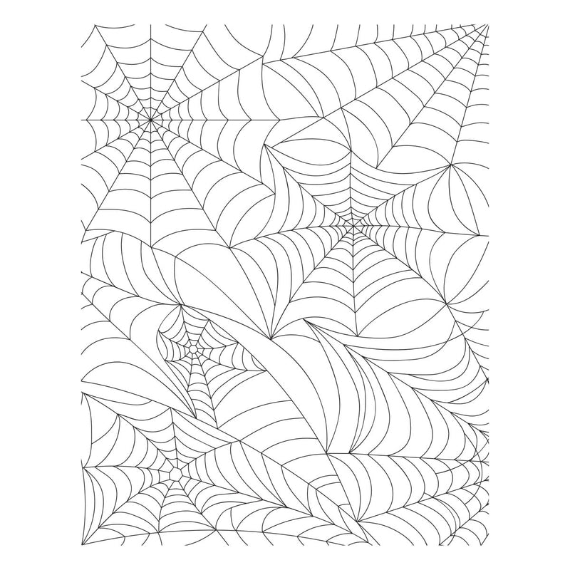 Spellbinders BetterPress Press Plate - Spider Web Background, BP-080