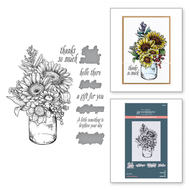 Spellbinders - BetterPress - Ink Mini Set - Flower Garden