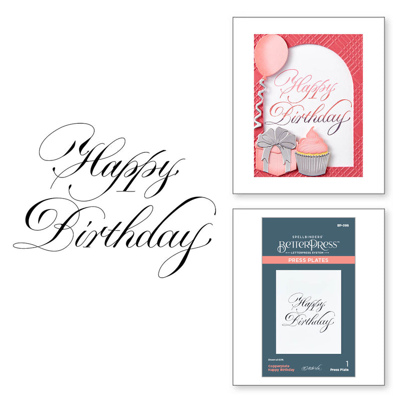 Spellbinders BetterPress Press Plates - Happy Birthday, BP-098