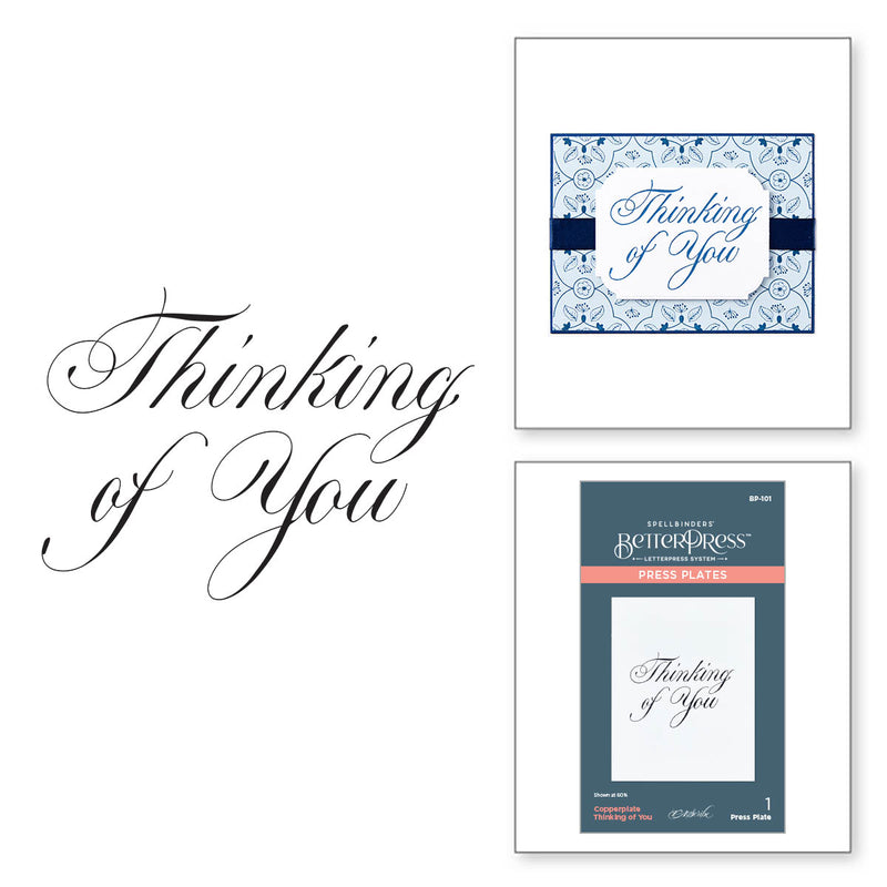 Spellbinders BetterPress Press Plates - Copperplate Everday Sentiments Collection, BD-0823