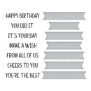 Spellbinders BetterPress Press Plate & Die Set - Cheers to You Sentiments, BP-162