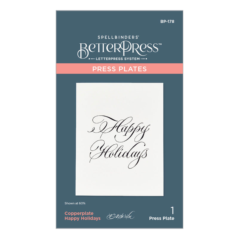 Spellbinders BetterPress Plate Bundle - Copperplate Holiday Sentiments, BD-0861 by Paul Antionio