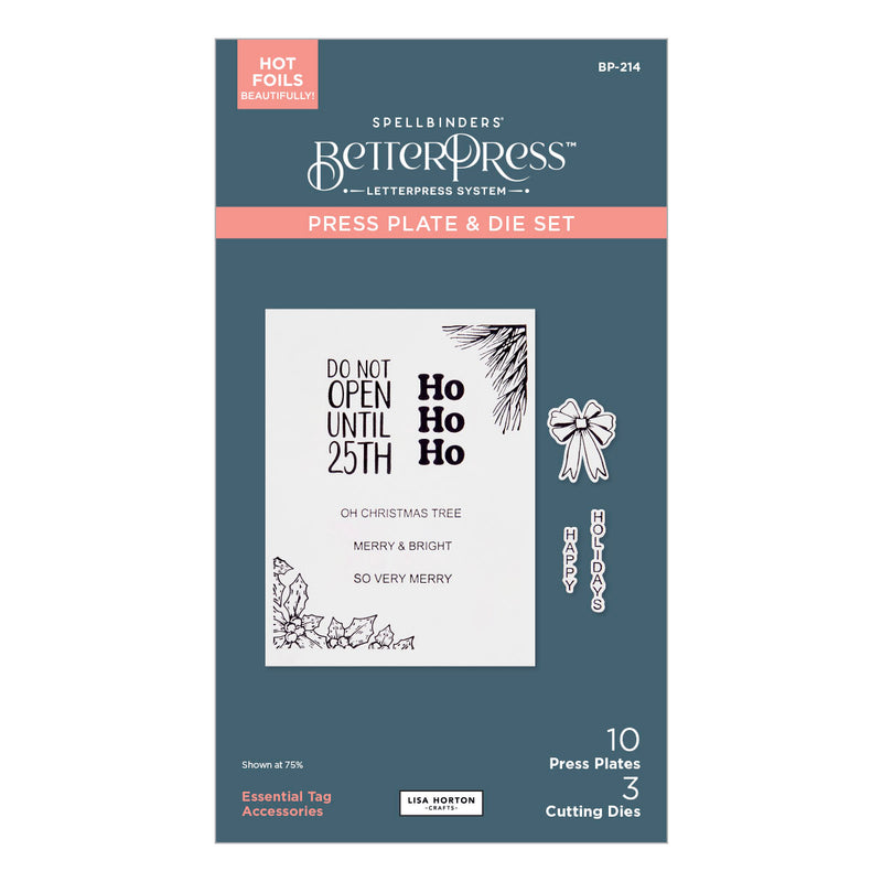 Spellbinders BetterPress Press Plate & Die Set - Essential Tag Accesories, BP-214