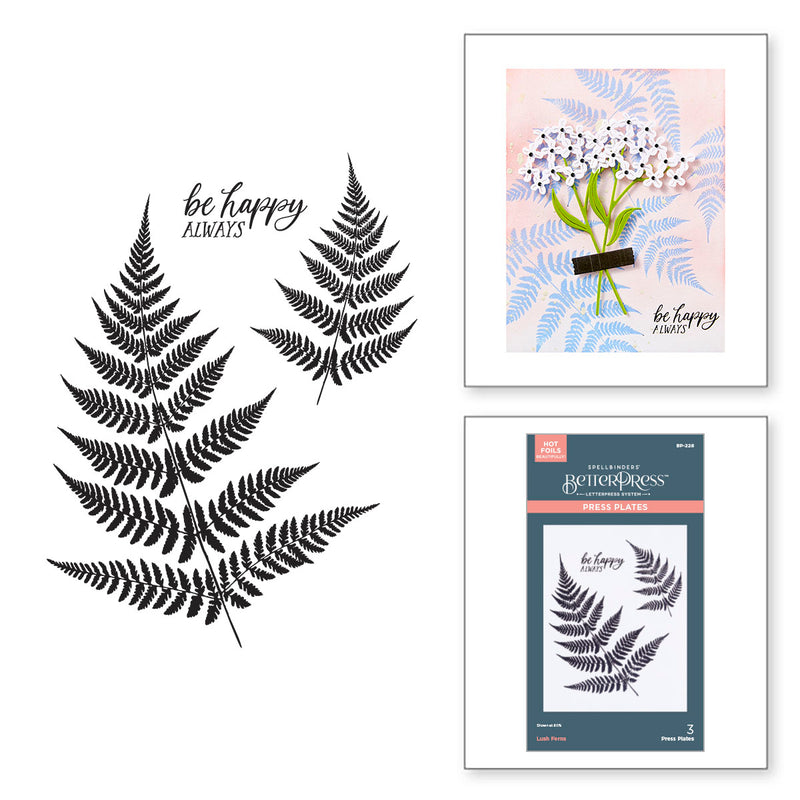 Spellbinders BetterPress - Press Plate - Lush Ferns, BP-228