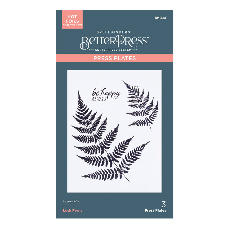 Spellbinders BetterPress - Press Plate - Lush Ferns, BP-228