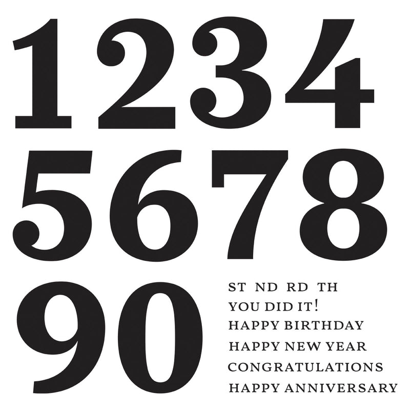 Spellbinders BetterPress Press Plate - Bold Color Mix Numbers, BP-243