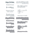 Spellbinders BetterPress Plate & Die Set - Through the Meadow Sentiments, BP-244