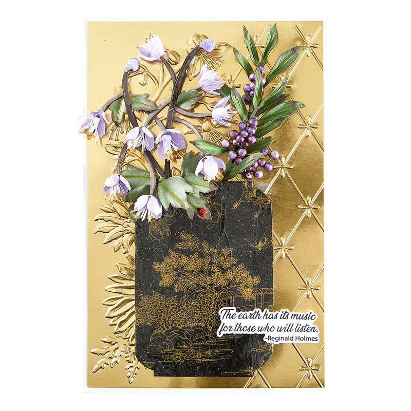 Spellbinders BetterPress Plate & Die Set - Throuogh the Meadow Sentiments, BP-244