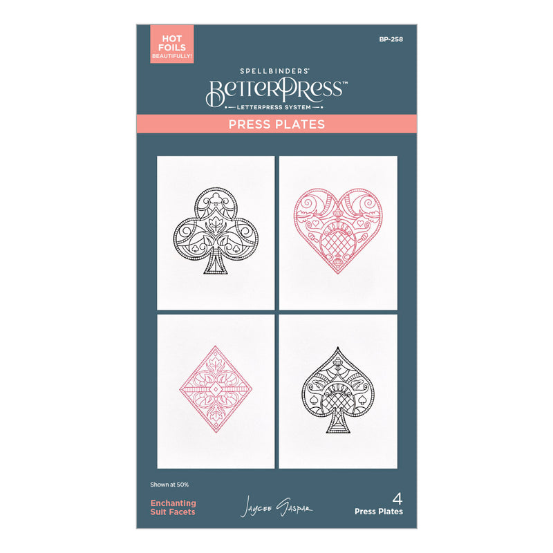 Spellbinders BetterPress Press Plate - Enchanting Suit Facets, BP-258