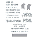 Spellbinders BetterPress Press Plate & Die Set - Shuffling Sentiments, BP-259