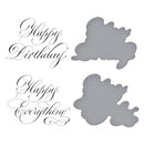 Spellbinders BetterPress Plate Bundle - Copperplate Happy Everything Sentiments, BD-0936