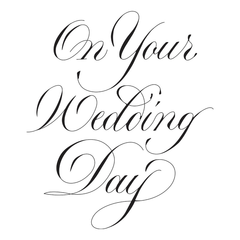 Spellbinders BetterPress Plate - Copperplate On Your Wedding Day, BP-283