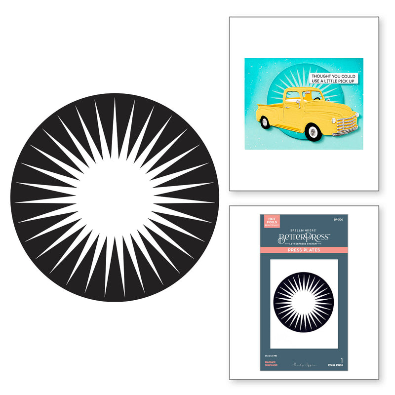 Spellbinders BetterPress Press Plate - Radiant Starburst, BP-300 by Mindy Eggen