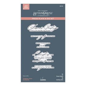 Spellbinders BetterPress Press Plate & Die - Christmas Cheer Sentiments, S6-262
