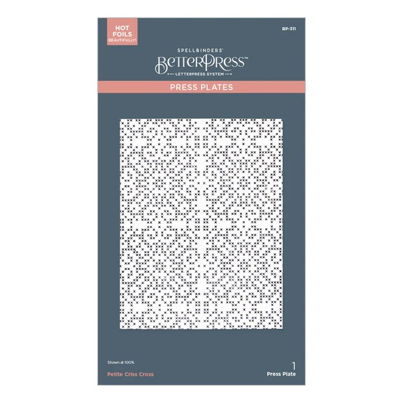 Spellbinders BetterPress Plate - Petite Criss Cross, BP-311