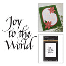 Spellbinders - Upright Italic Holiday Sentiments Press + Foil Bundle, BD-1097