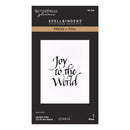 Spellbinders - Upright Italic Holiday Sentiments Press + Foil Bundle, BD-1097