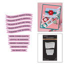 Coming Soon - Spellbinders Press + Foil Plate + Die Set - Holidy Banner Greetings, BP-376