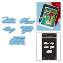 Spellbinders Press + Foil Plate & Die Set - Holiday Hugs Sentiments, BP-386 Yana