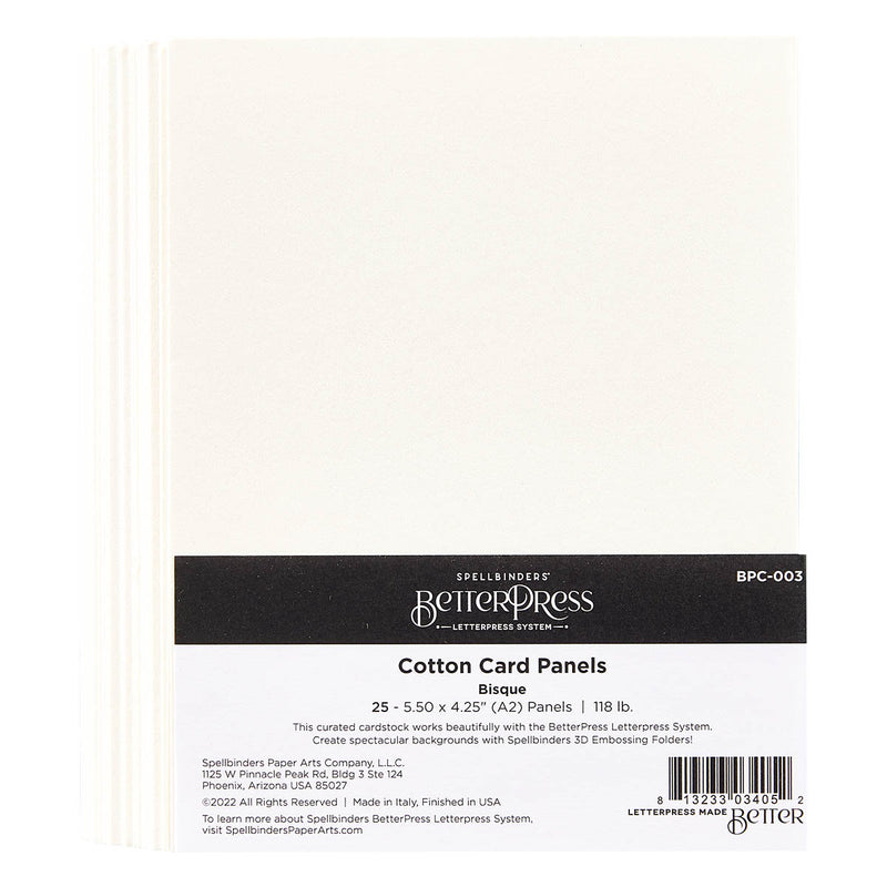 Spellbinders - Bisque A2 BetterPress Cotton Card Panels, BPC-003