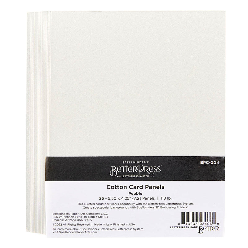 Spellbinders - Pebble A2 BetterPress Cotton Card Panels, BPC-004