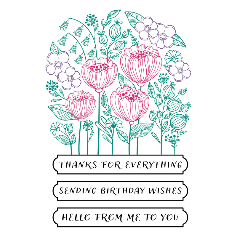 Spellbinders BetterPress Press Plates - Blooming Garden, BPR-002