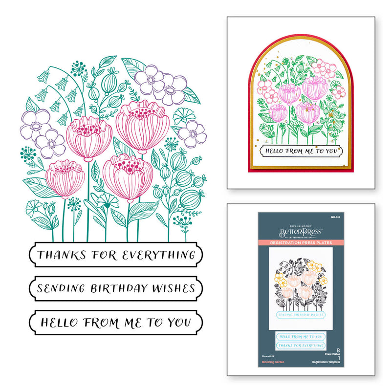 Spellbinders BetterPress Press Plates - Blooming Garden, BPR-002