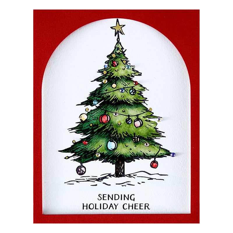 Spellbinders BetterPress Press Plate Twinkle Bright Tree Registration, BPR-033