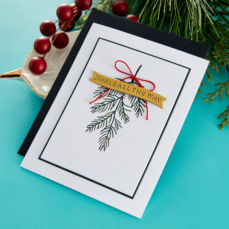 binder-twine and evergreen sprigs, gift wrapping