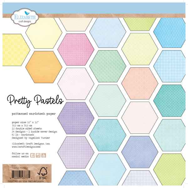 Elizabeth Craft Designs 12x12 Paper Pack - Pretty Pastels, C014