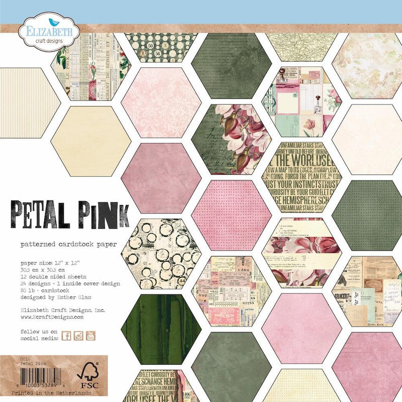 Elizabeth Craft Designs 12x12 Paper Pack - Petal Pink, C016