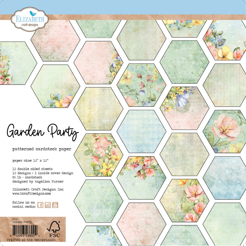 Elizabeth Craft Designs 12x12 Paper Pack- Garden Party, C019