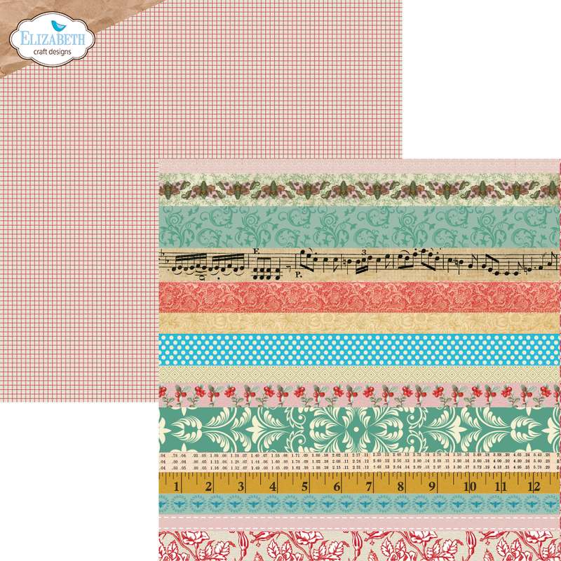 Elizabeth Craft Designs 12x12 Paper Pack- Harmonious Hodgepodge, C024