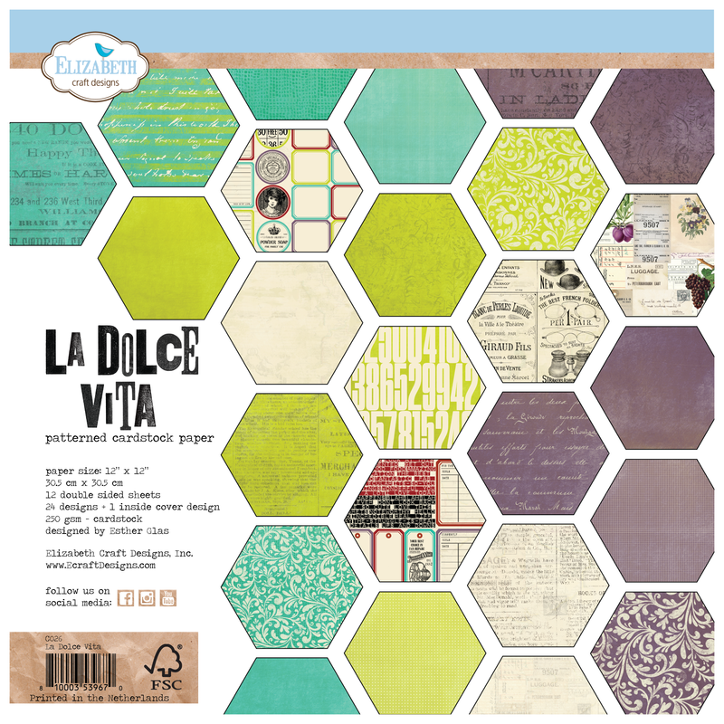 Elizabeth Craft Designs 12x12 Paper Pack- La Dolce Vita, C026