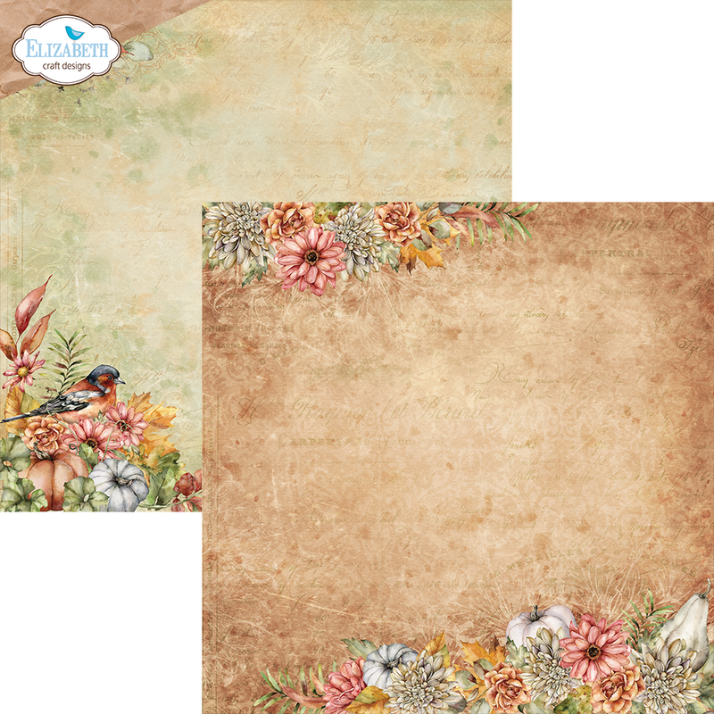 Elizabeth Craft Designs 12x12 Paper Pack - Autumn Harvest, C027 by: Angelica Turner