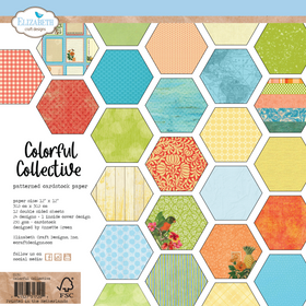 Elizabeth Craft Designs 12x12 Paper Pack - Colorful Collective, C030