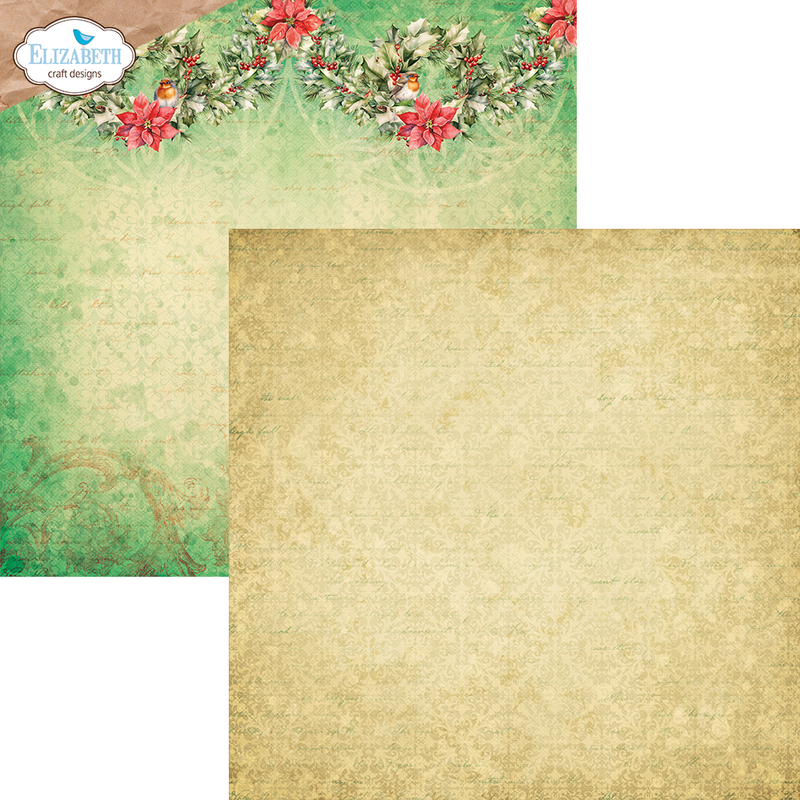 Elizabeth Craft Designs 12x12 Paper Pack- Festive Holly, C034 by Angelica Turner