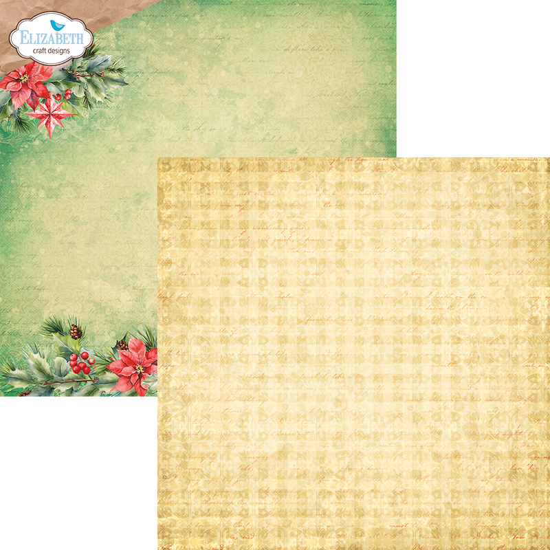 Elizabeth Craft Designs 12x12 Paper Pack- Festive Holly, C034 by Angelica Turner