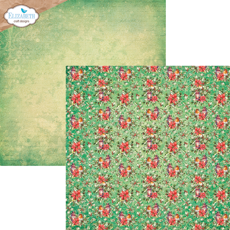 Elizabeth Craft Designs 12x12 Paper Pack- Festive Holly, C034 by Angelica Turner