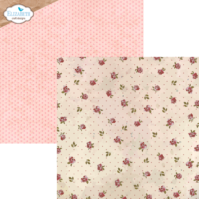 Elizabeth Craft Designs 12x12 Paper Pack- Romantic Revival, C036 Anette Green