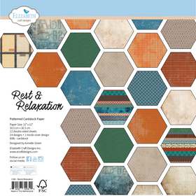 Elizabeth Craft Designs 12x12 Paper Pack- Rest & Relaxation, C043