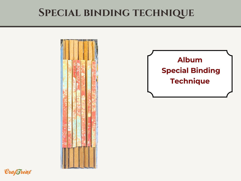 CrafTreat Scrapbook Blanks - Accordion Hinge Book DIY - Kraft, CAB025